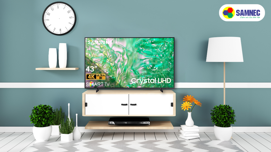 Smart Tivi UHD 4K 43 Inch Samsung UA43DU8000KXXV- thiết kế
